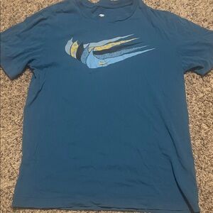Nike Men's Blue Swoosh Tee